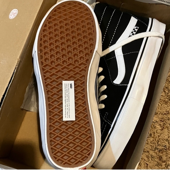 Vans Black and White SK8 High-Top Sneakers - Picture 3 of 7